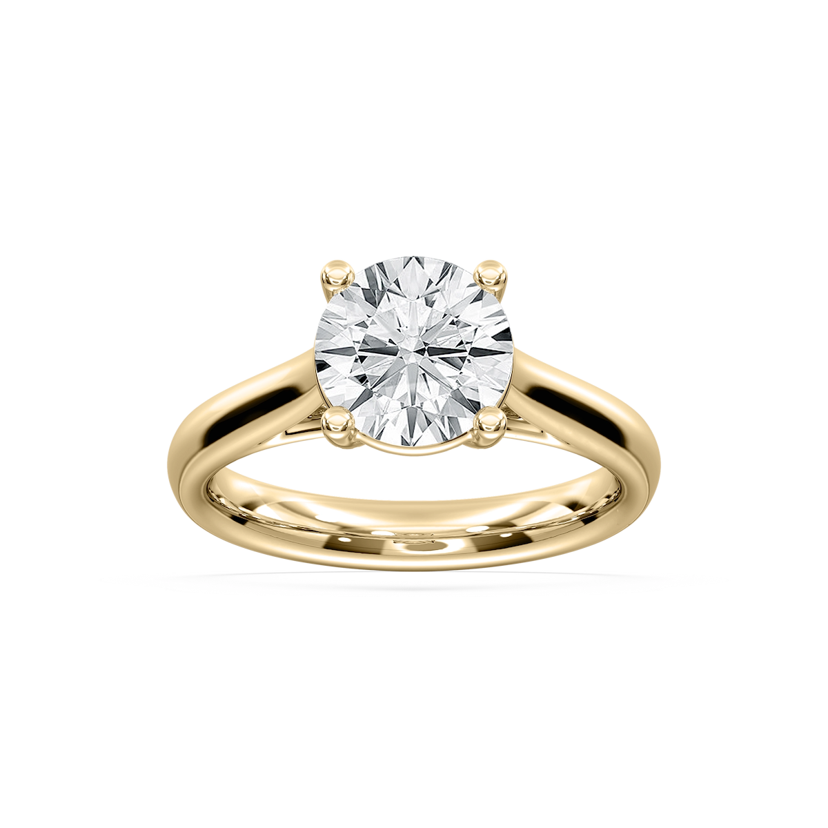 Aaliyah Lab Grown Diamond Cathedral Solitaire Engagement Ring