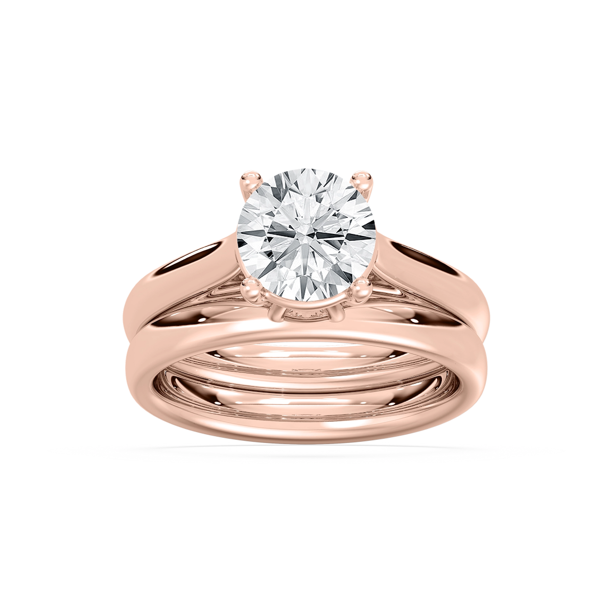 Kara Lab Grown Diamond Cathedral Solitaire Wedding Set