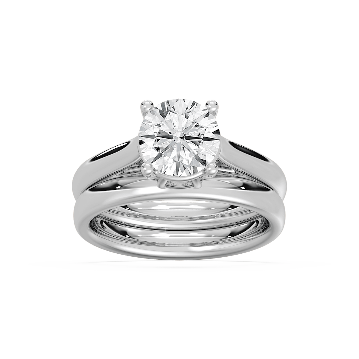 Kara Lab Grown Diamond Cathedral Solitaire Wedding Set