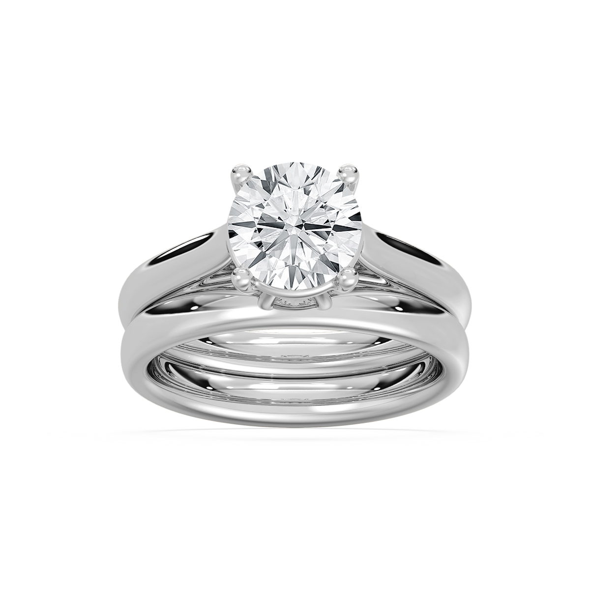 Kara Lab Grown Diamond Cathedral Solitaire Wedding Set