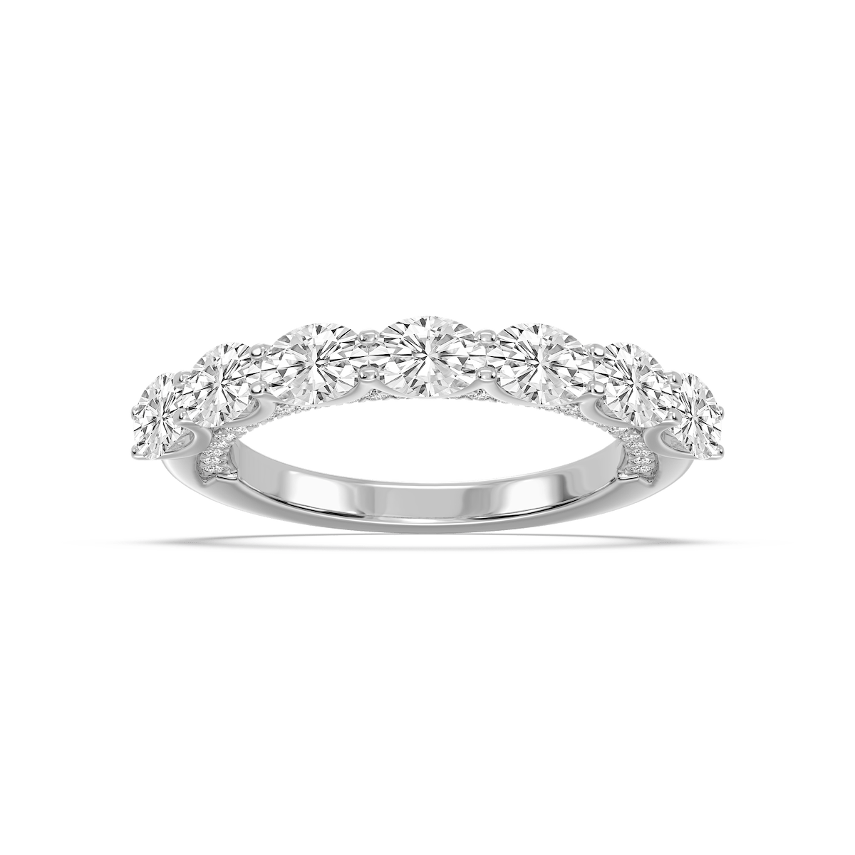 Bonnie 2 ctw Oval Lab Grown Diamond East West Anniversary Band  