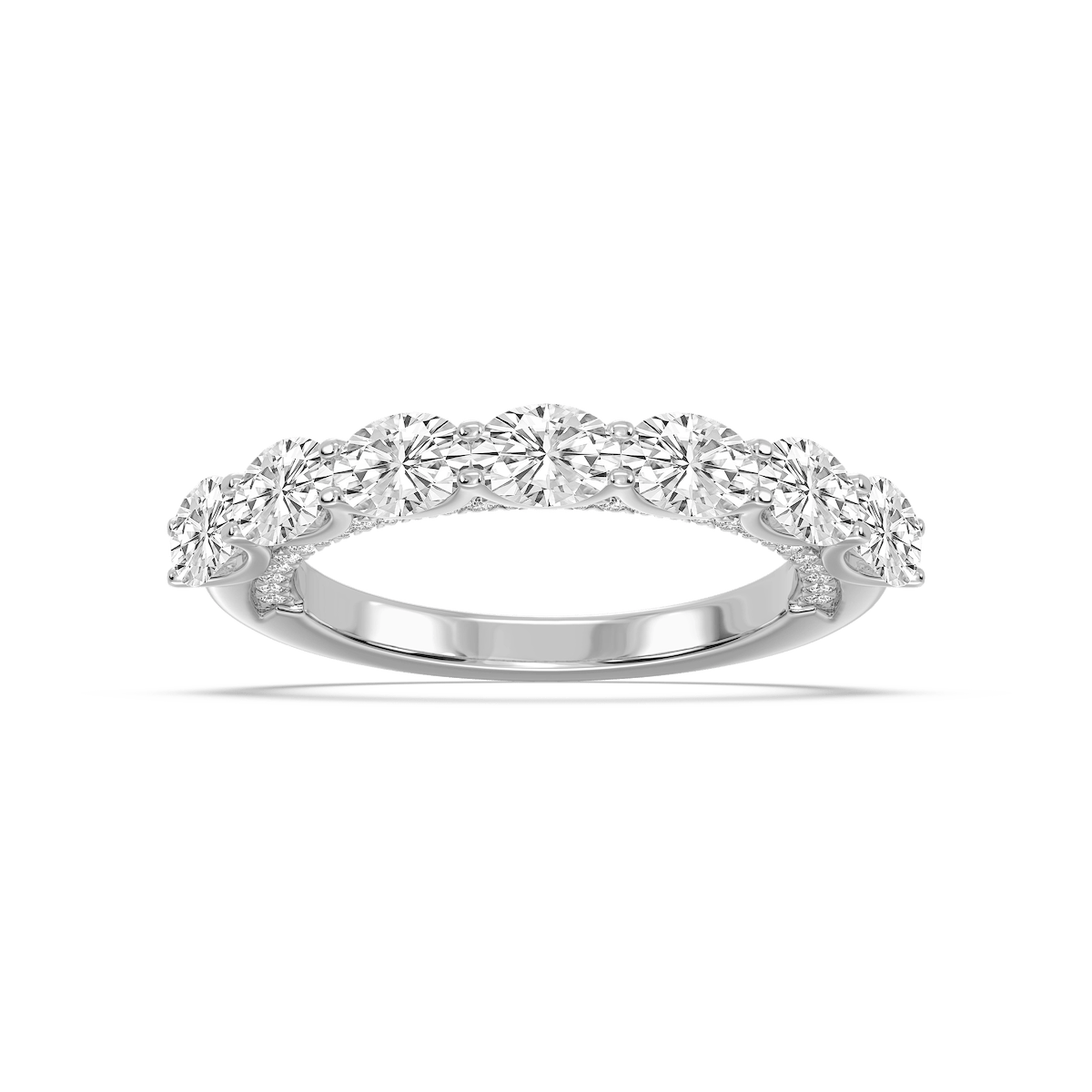 Bonnie 2 ctw Oval Lab Grown Diamond East West Anniversary Band  