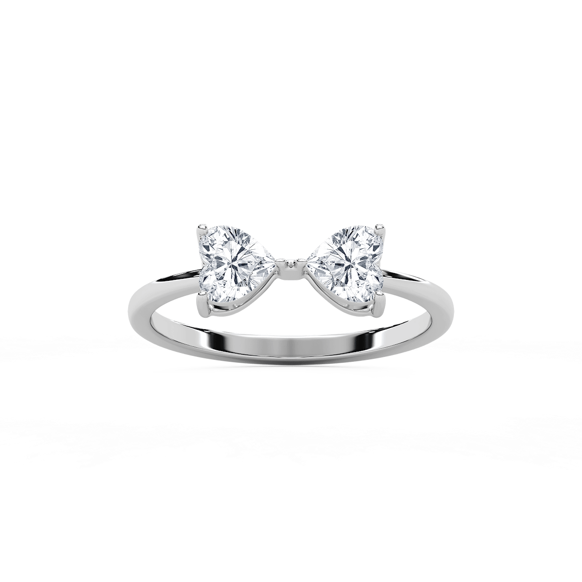 7/8 ctw Heart Lab Grown Diamond Bowtie Ring