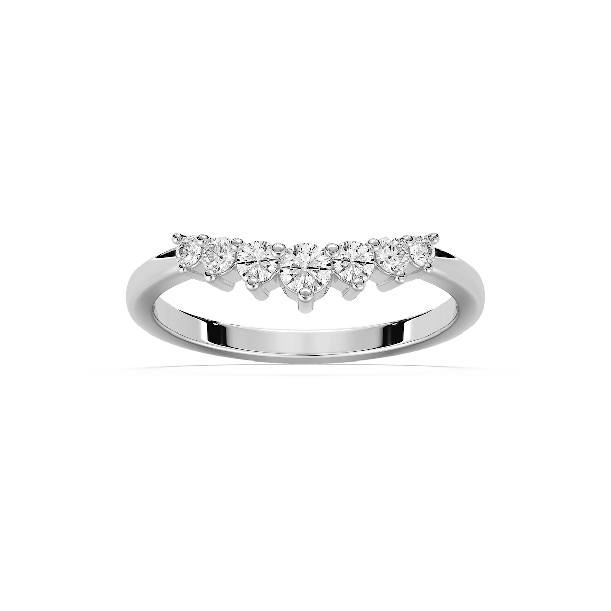 Brynn 1/5 ctw Round Lab Grown Diamond Graduated Curved Band