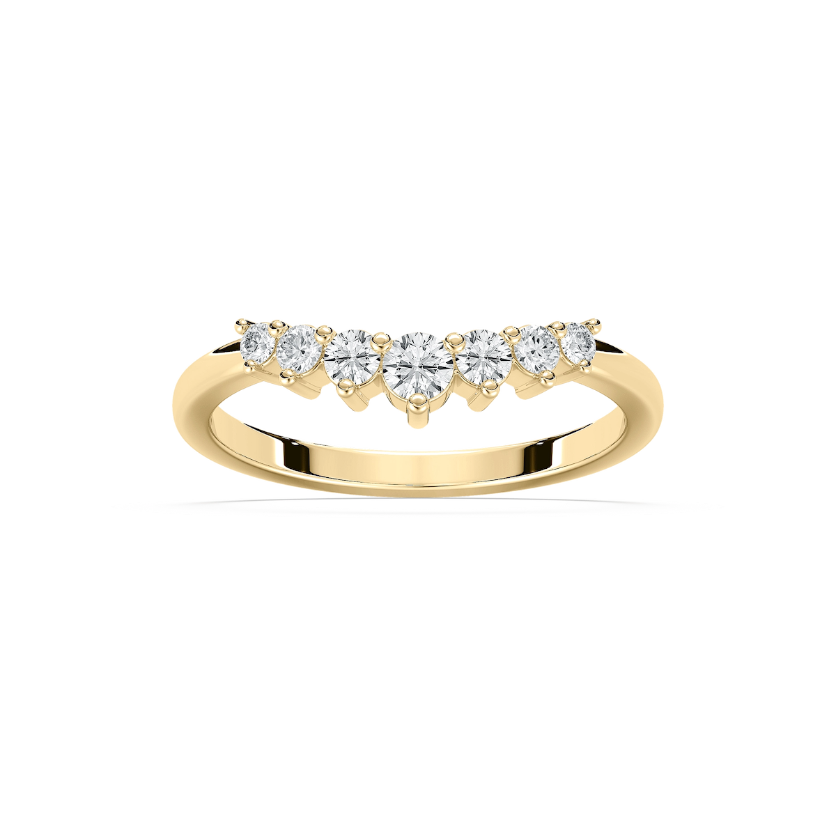 Brynn 1/5 ctw Round Lab Grown Diamond Graduated Curved Band