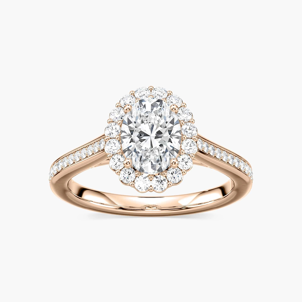 Celeste Oval Lab Grown Diamond Vintage Halo Engagement Ring
