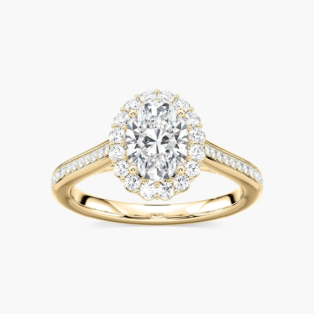 Celeste Oval Lab Grown Diamond Vintage Halo Engagement Ring