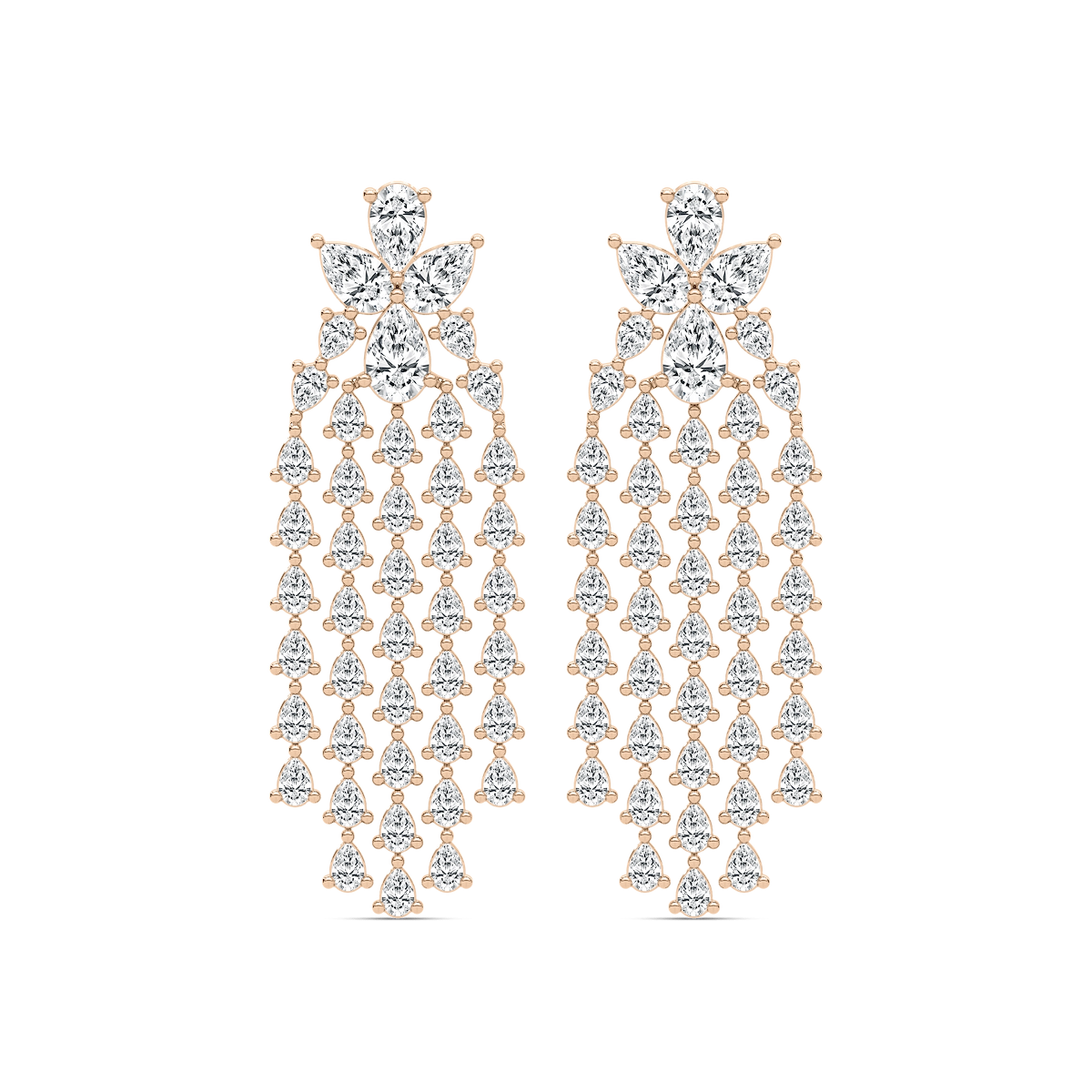 10 ⁷/₈ ctw Pear Lab Grown Diamond Chandelier Drop Earrings