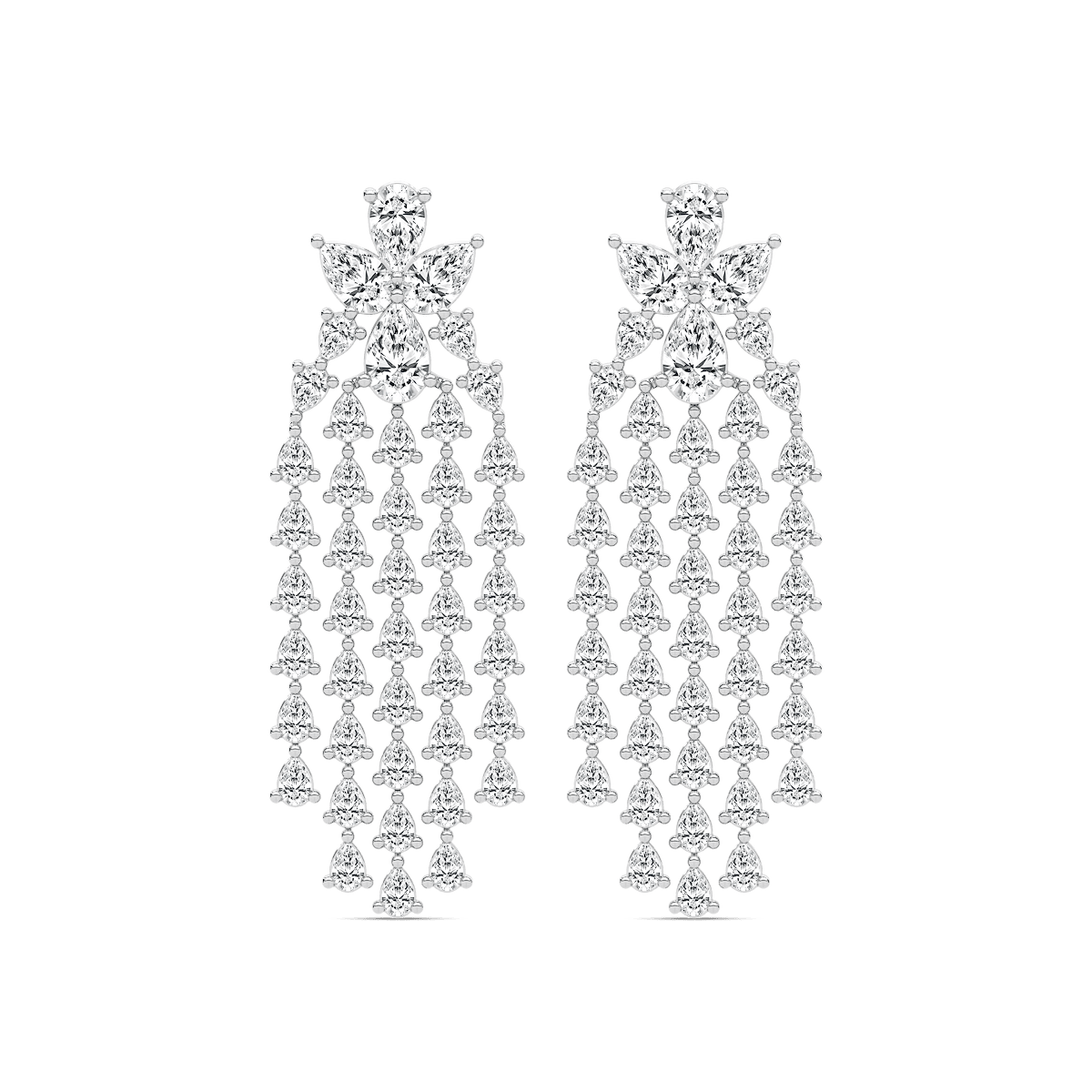 10 ⁷/₈ ctw Pear Lab Grown Diamond Chandelier Drop Earrings