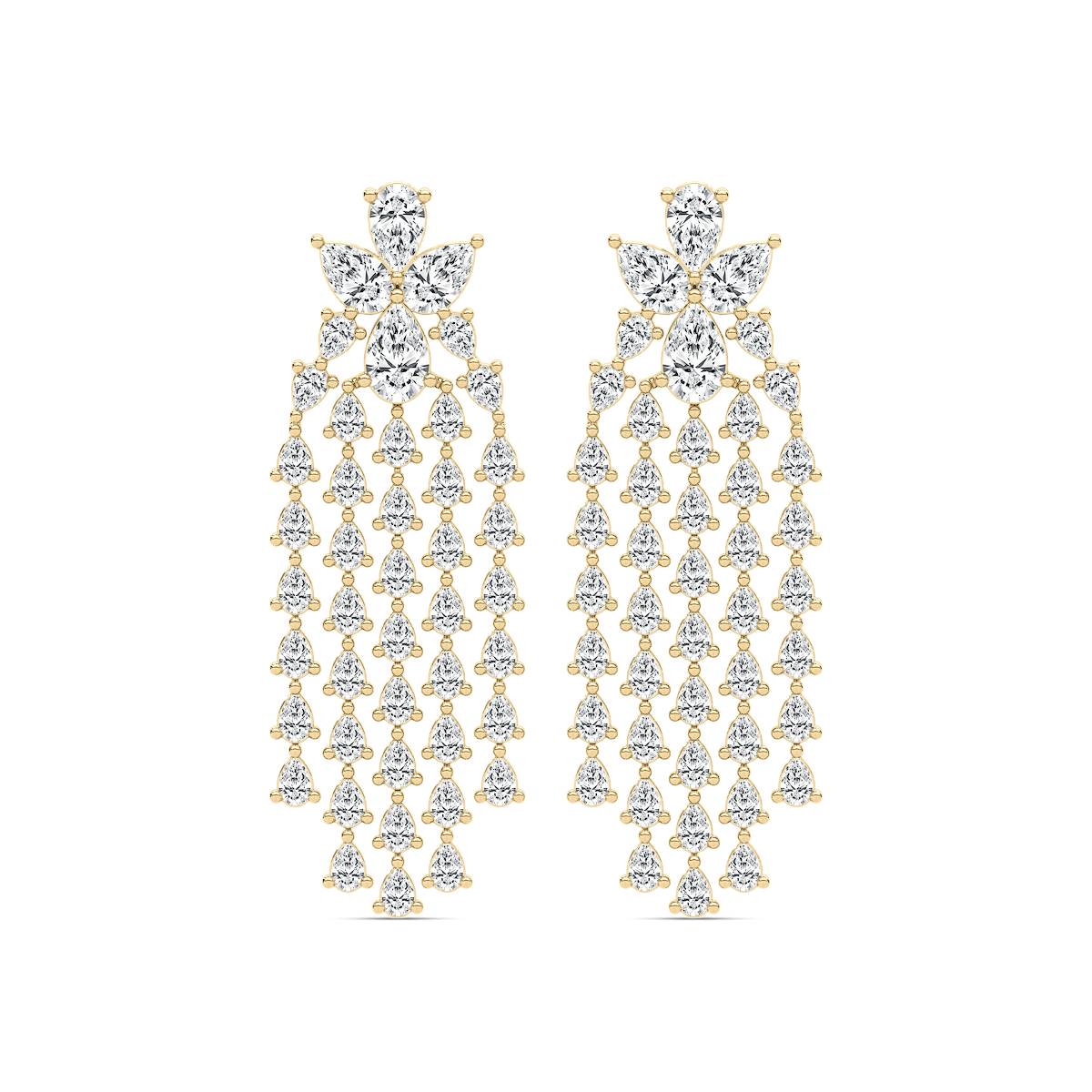 10 ⁷/₈ ctw Pear Lab Grown Diamond Chandelier Drop Earrings