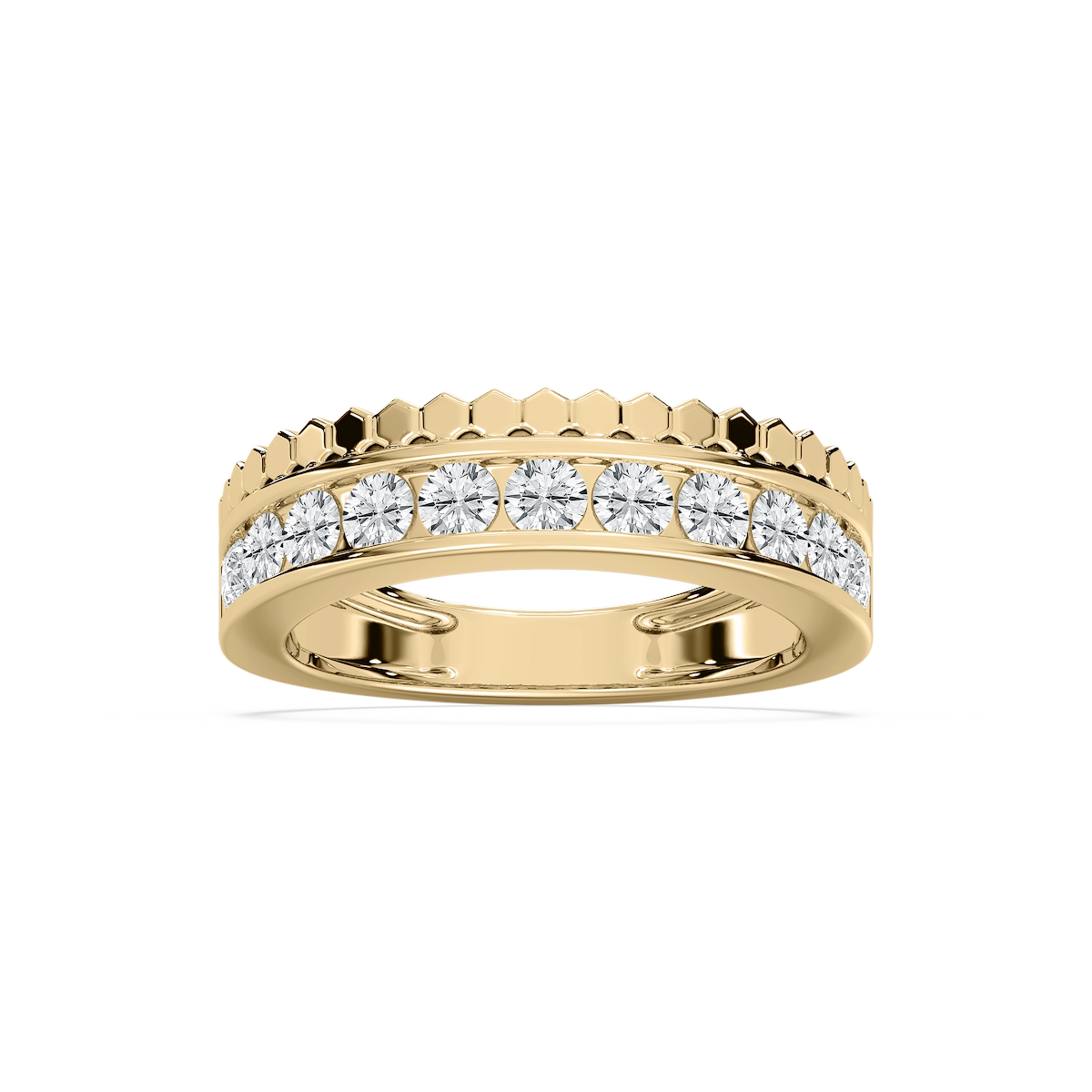 Saylor 1 ctw Round Lab Grown Diamond Channel Anniversary Band