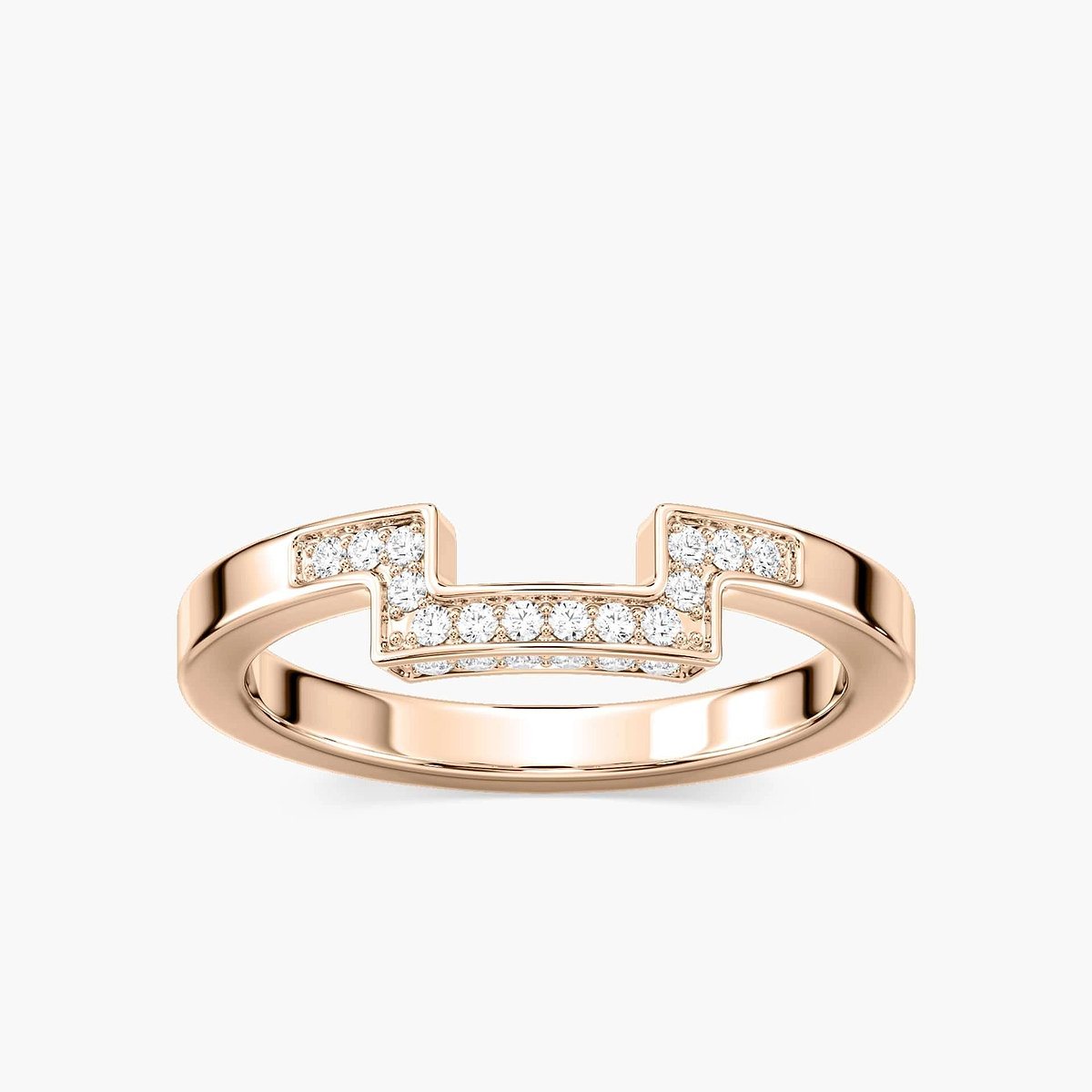 Amayah 1/8 ctw Round Lab Grown Diamond Channel Set Curved Band
