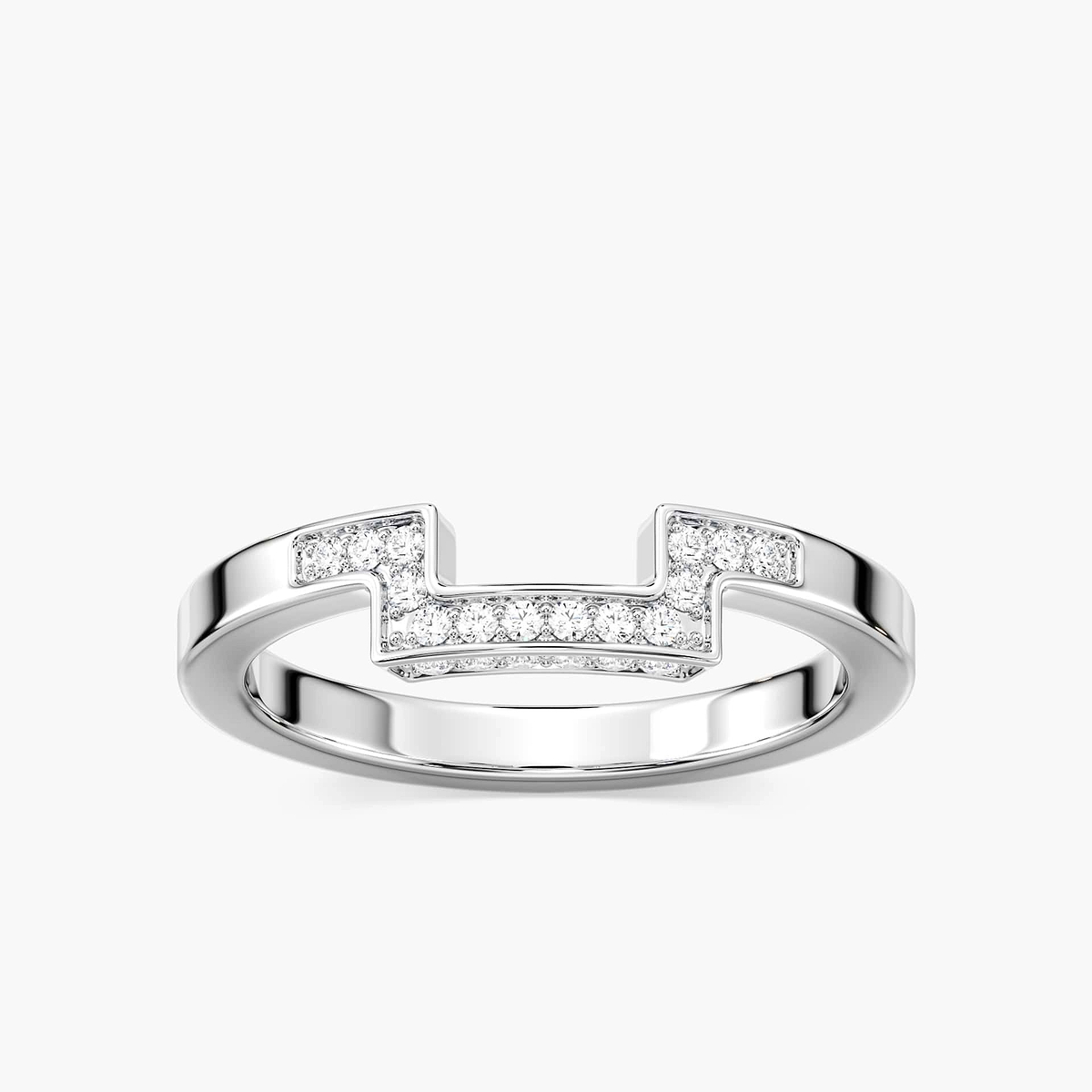 Amayah 1/8 ctw Round Lab Grown Diamond Channel Set Curved Band