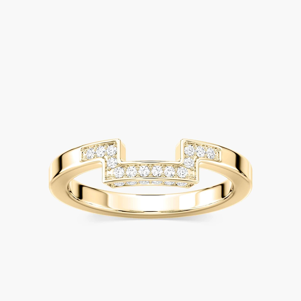Amayah 1/8 ctw Round Lab Grown Diamond Channel Set Curved Band