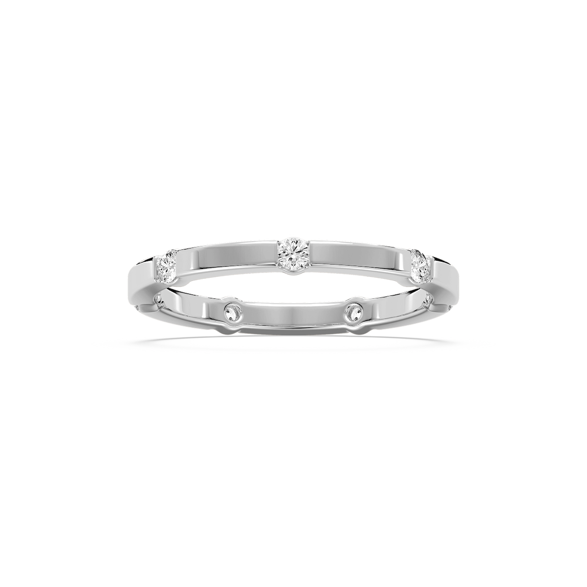 Samira 1/3 ctw Round Lab Grown Diamond Station Eternity Band