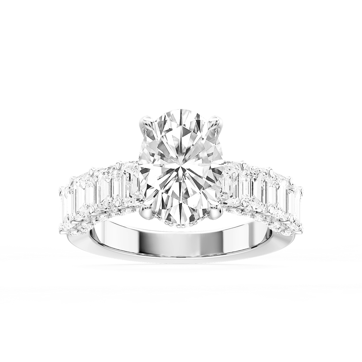 Claire Oval Lab Grown Diamond Hidden Halo Engagement Ring