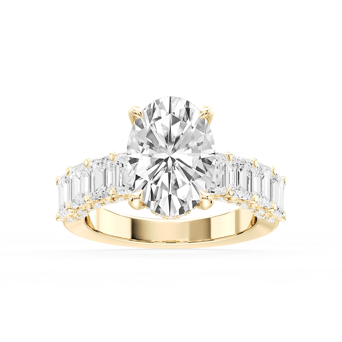 Claire Oval Lab Grown Diamond Hidden Halo Engagement Ring