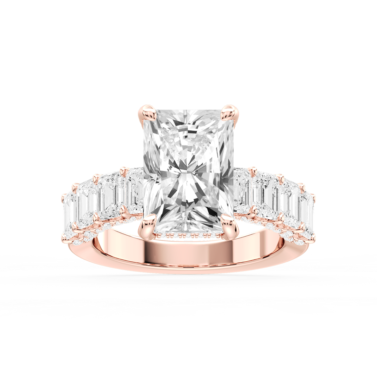 Claire Radiant Lab Grown Diamond Hidden Halo Engagement Ring