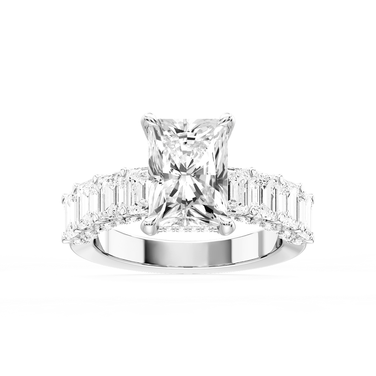 Claire Radiant Lab Grown Diamond Hidden Halo Engagement Ring