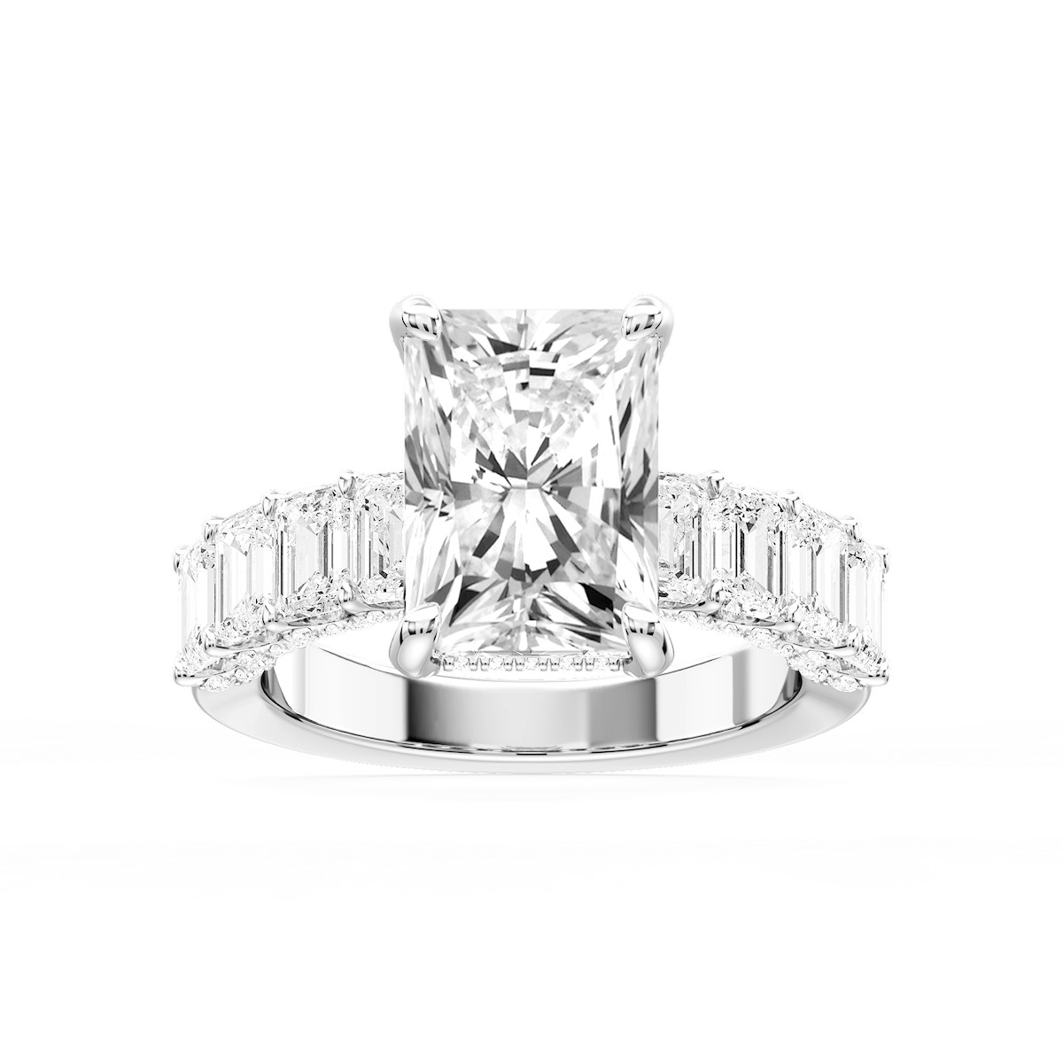 Claire Radiant Lab Grown Diamond Hidden Halo Engagement Ring