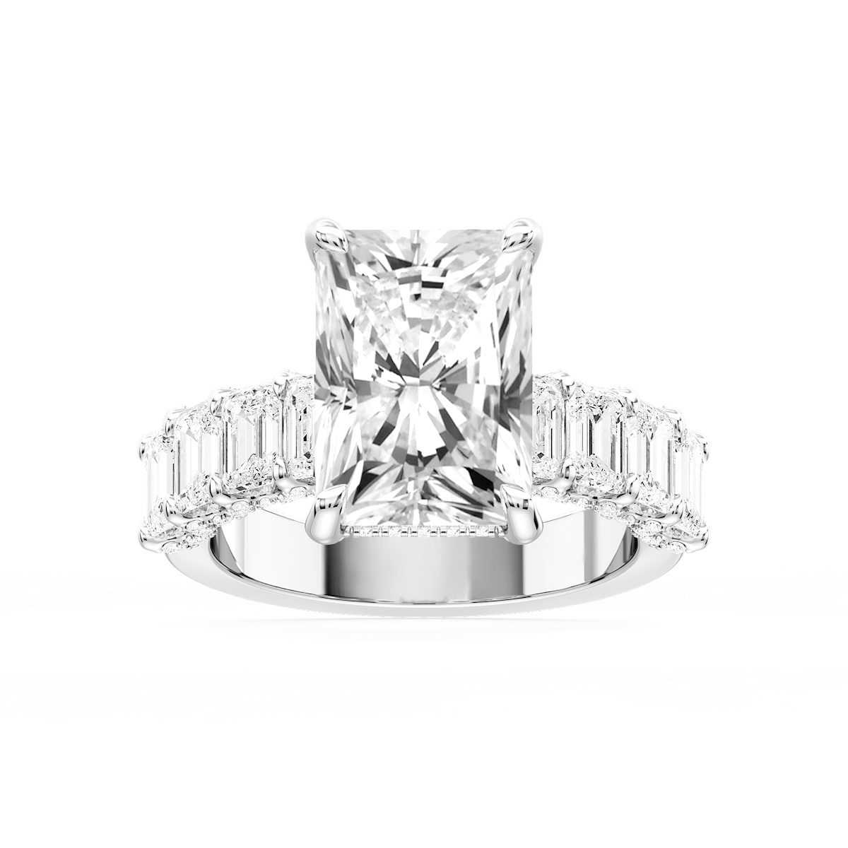Claire Radiant Lab Grown Diamond Hidden Halo Engagement Ring