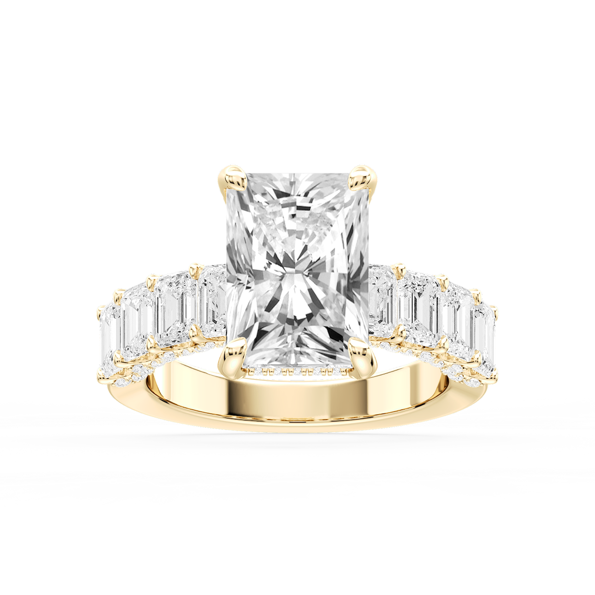 Claire Radiant Lab Grown Diamond Hidden Halo Engagement Ring