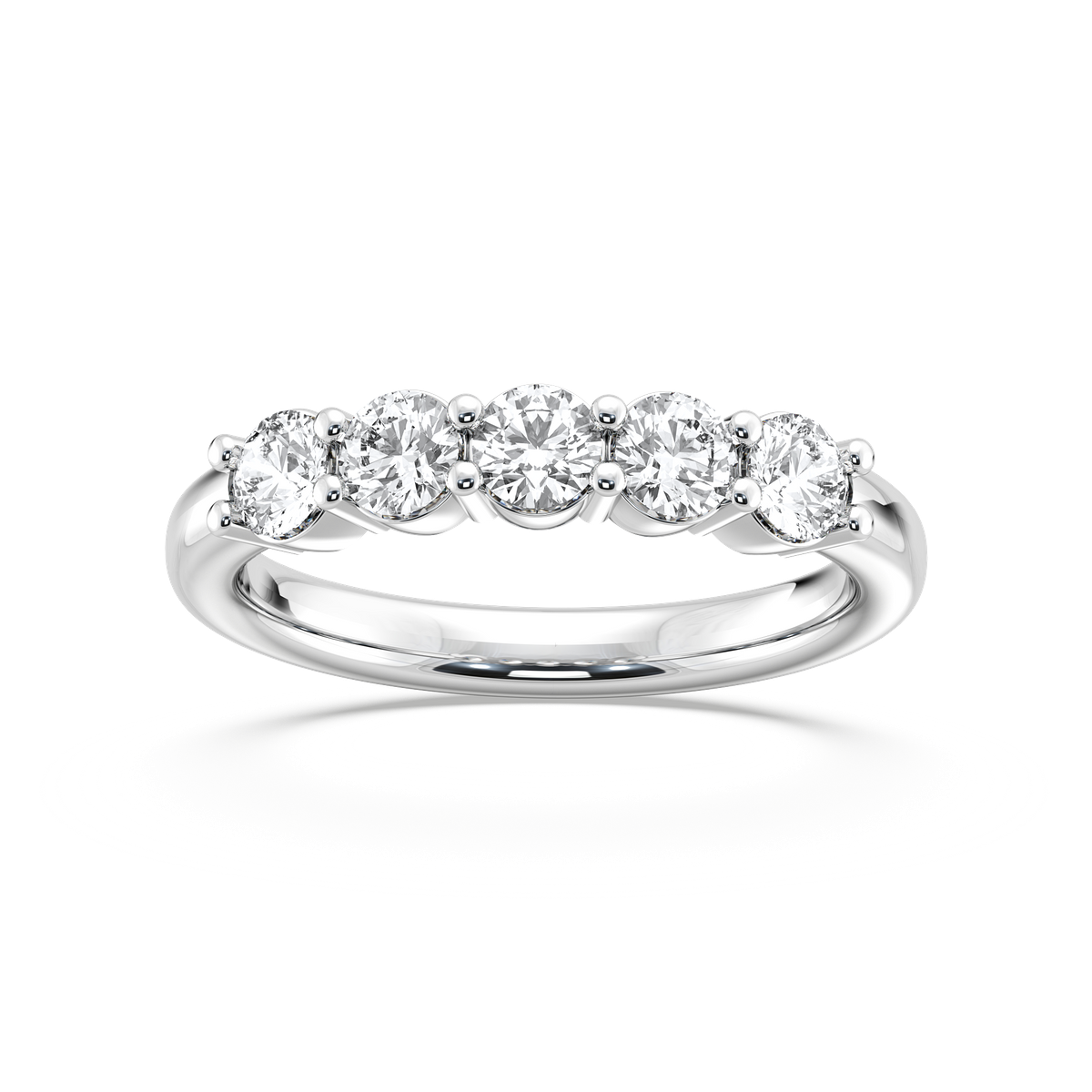 Natalia 2 ctw Round Lab Grown Diamond Five Stone Shared Prong Anniversary Band
