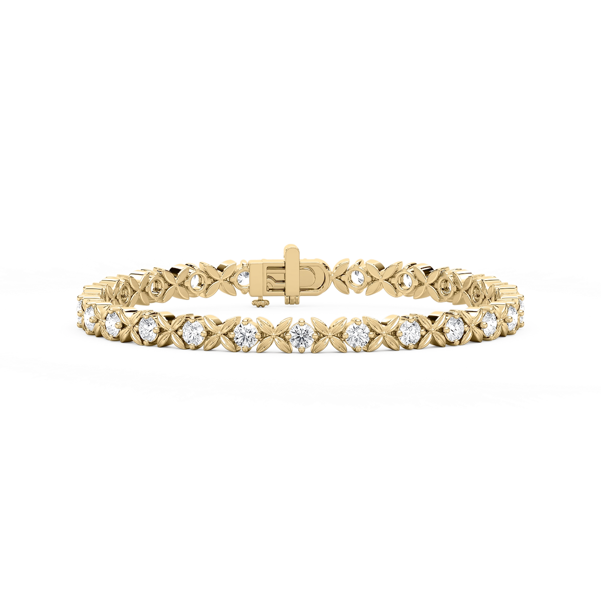 5 ctw Round Lab Grown Diamond Classic XO Bracelet - 7 Inches