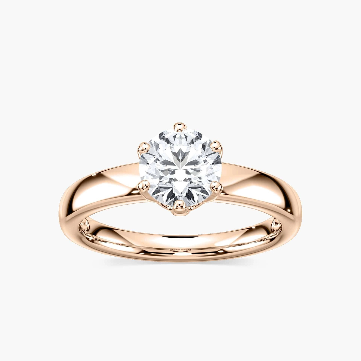 Neoma Round Lab Grown Diamond Six Prong Solitaire Engagement Ring