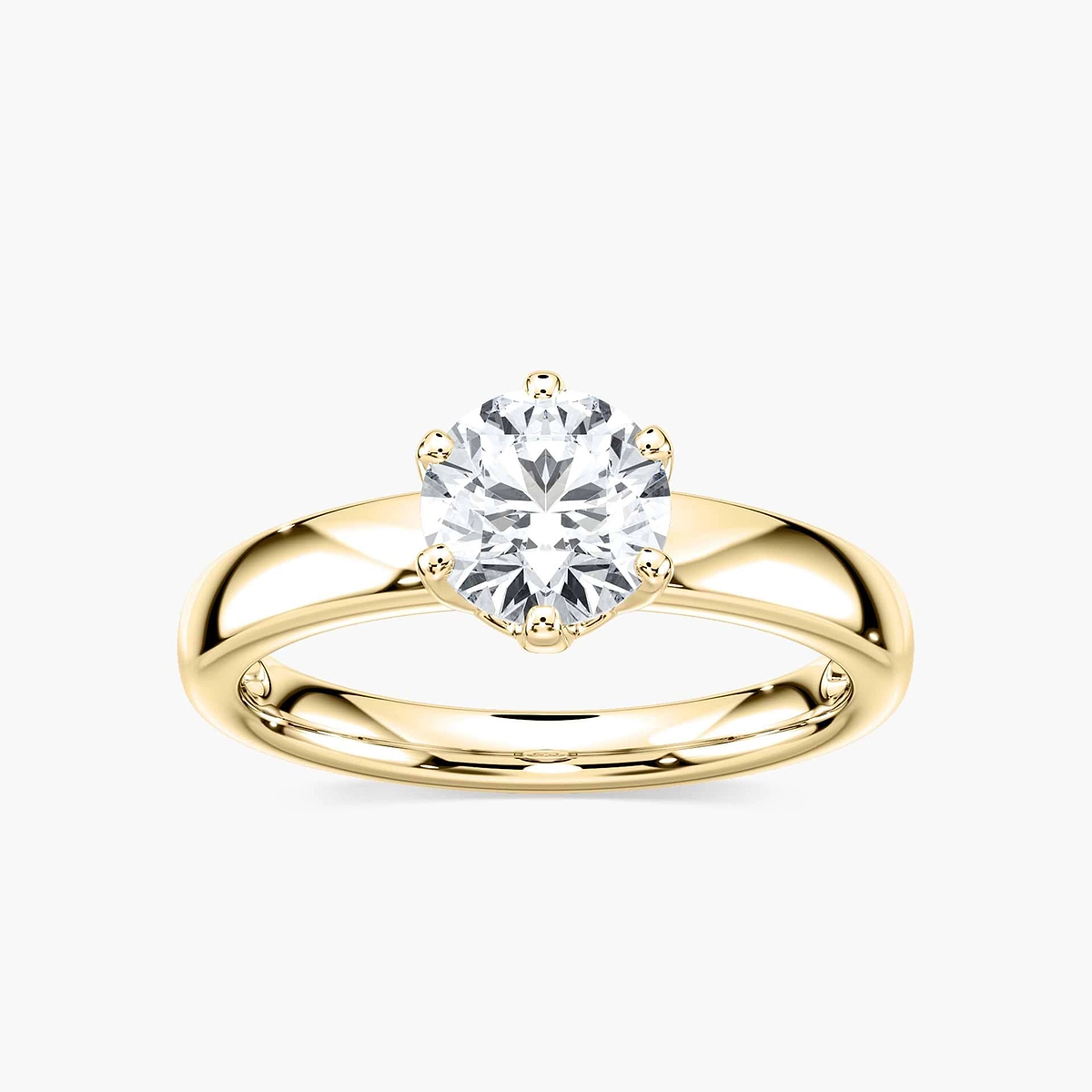 Neoma Round Lab Grown Diamond Six Prong Solitaire Engagement Ring