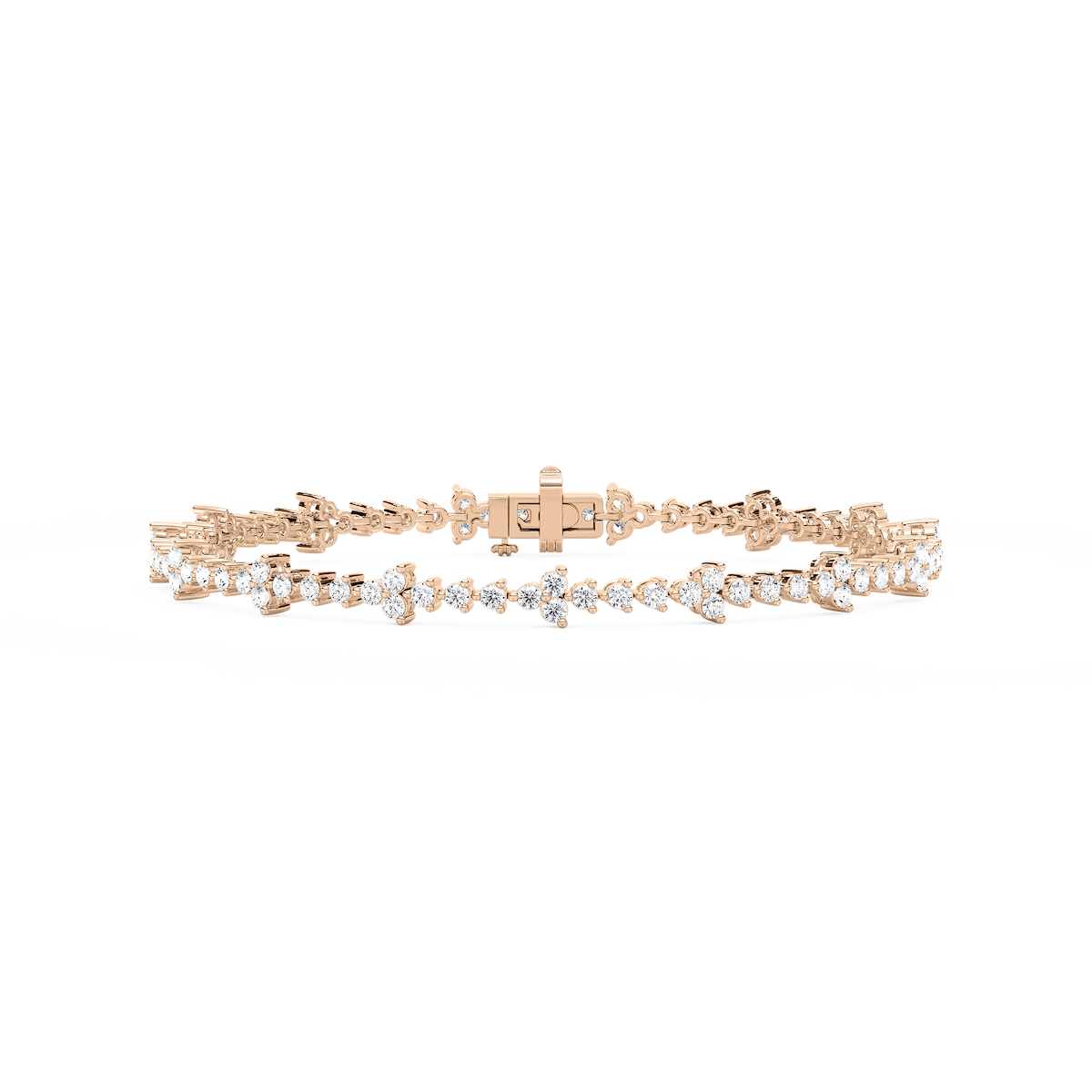 2 ³⁄₄ ctw Round Lab Grown Diamond Cluster Bracelet  - 7 Inches