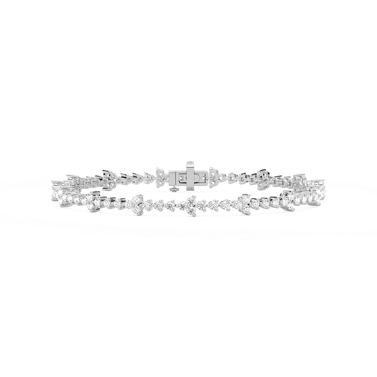 2 ³⁄₄ ctw Round Lab Grown Diamond Cluster Bracelet  - 7 Inches