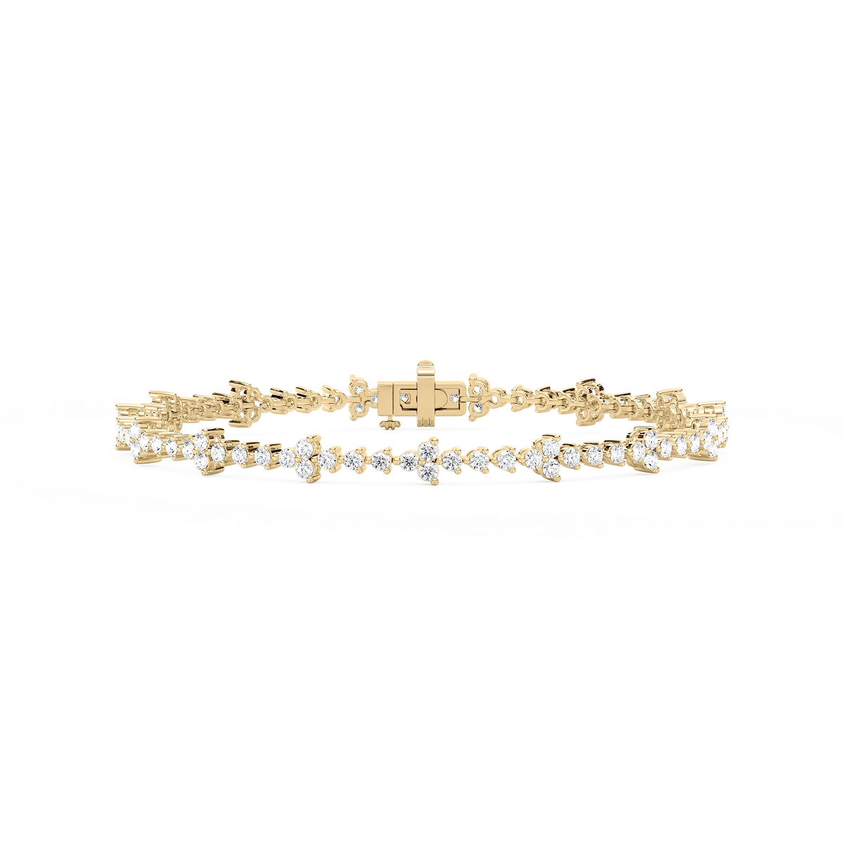 2 ³⁄₄ ctw Round Lab Grown Diamond Cluster Bracelet  - 7 Inches