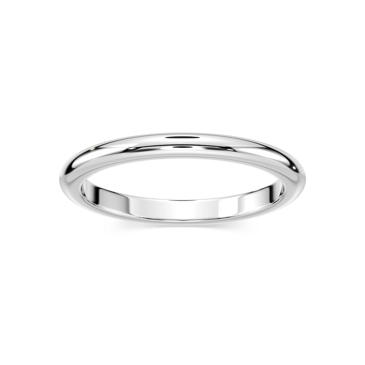 Nancy 2.00mm Dome Comfort Fit Plain Metal Band