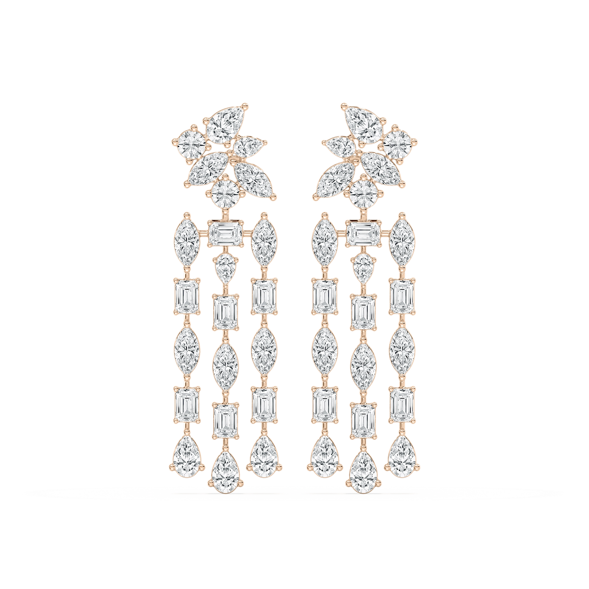16 ²⁄₅ ctw Multi Shape Lab Grown Diamond Constellation Dangle Earrings