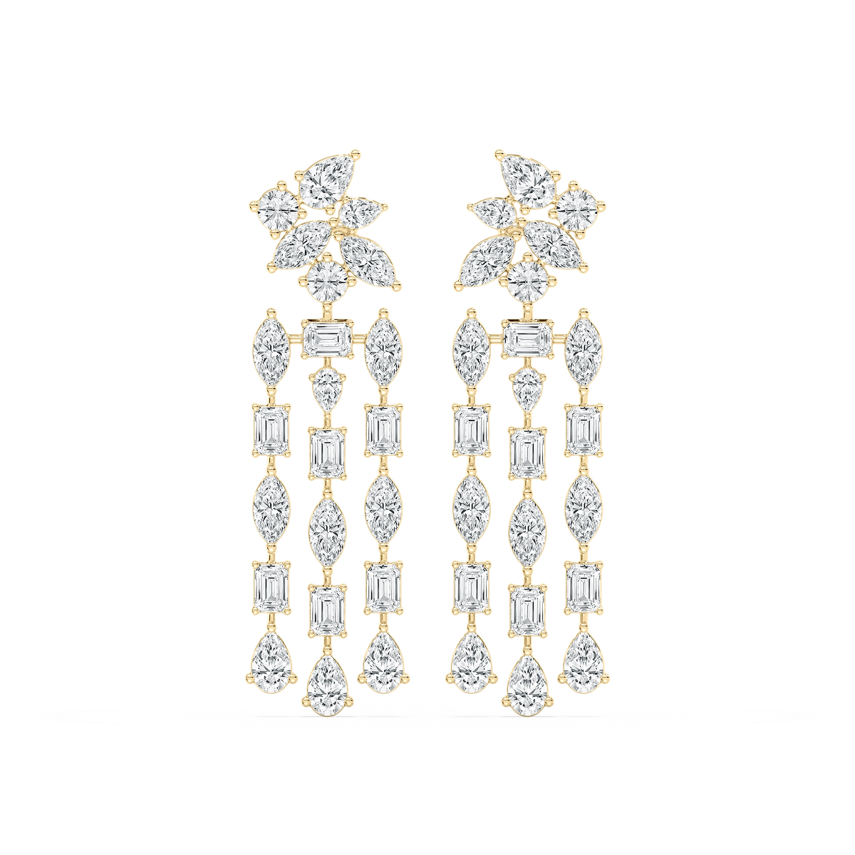 16 ²⁄₅ ctw Multi Shape Lab Grown Diamond Constellation Dangle Earrings