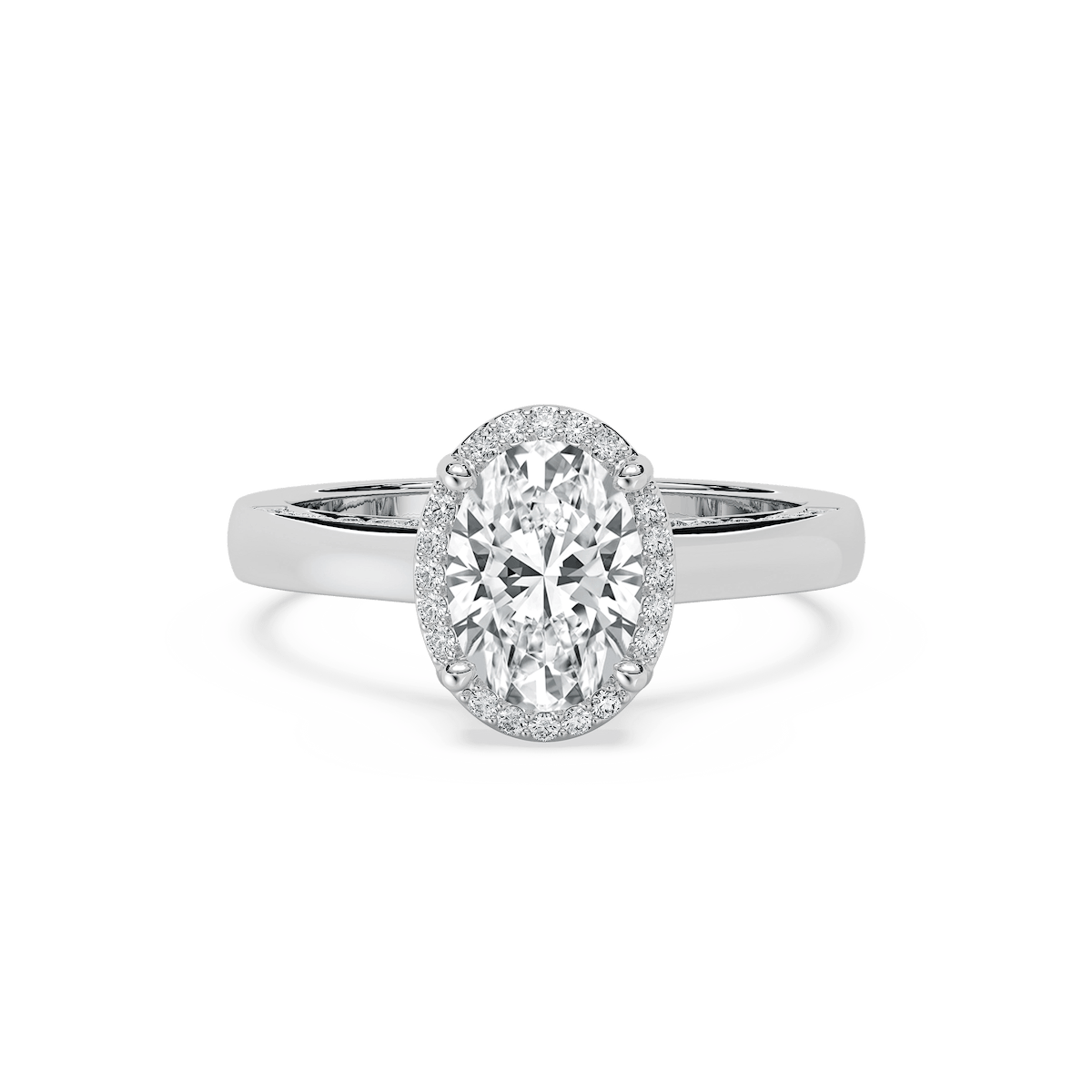 Cora Lab Grown Diamond Cathedral Bridge Side Stone Engagement Ring