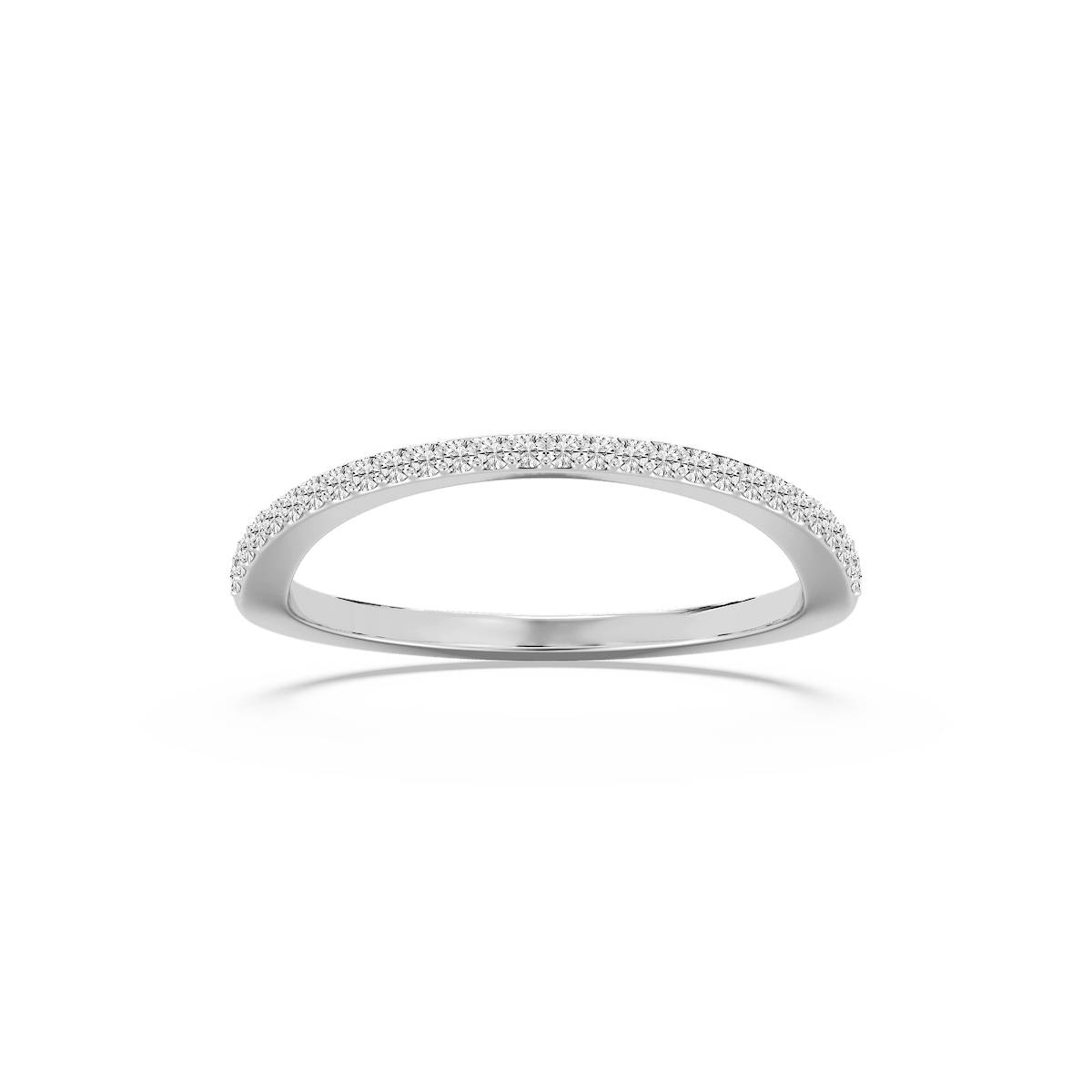 Coral 1/8 ctw Round Lab Grown Diamond Petite Curved Band