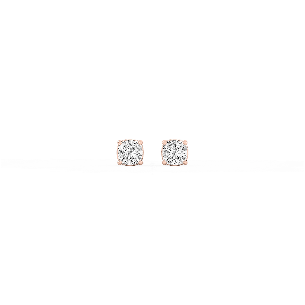 Cushion Lab Grown Diamond Classic Four Prong Stud Earrings