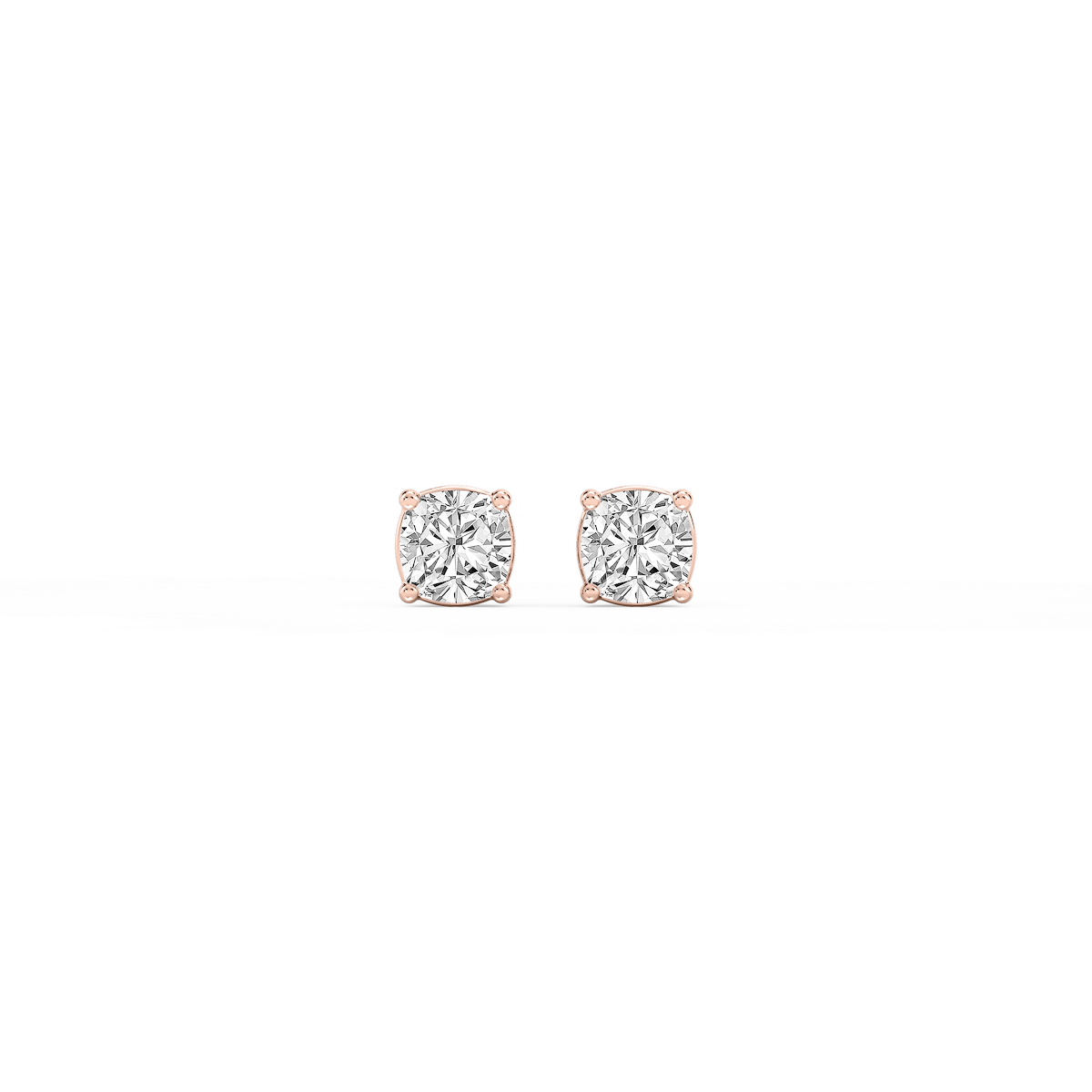 Cushion Lab Grown Diamond Classic Four Prong Stud Earrings