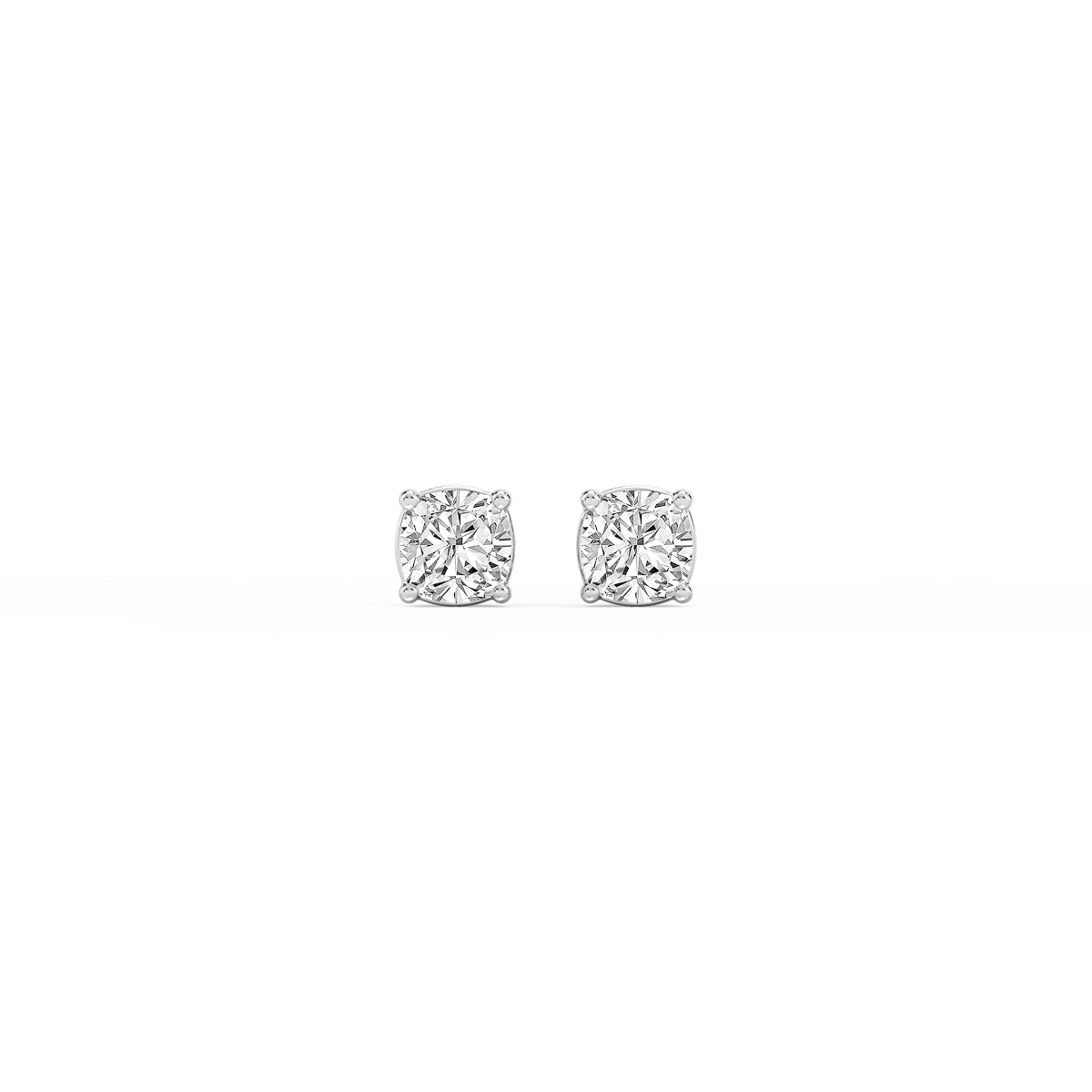 Cushion Lab Grown Diamond Classic Four Prong Stud Earrings
