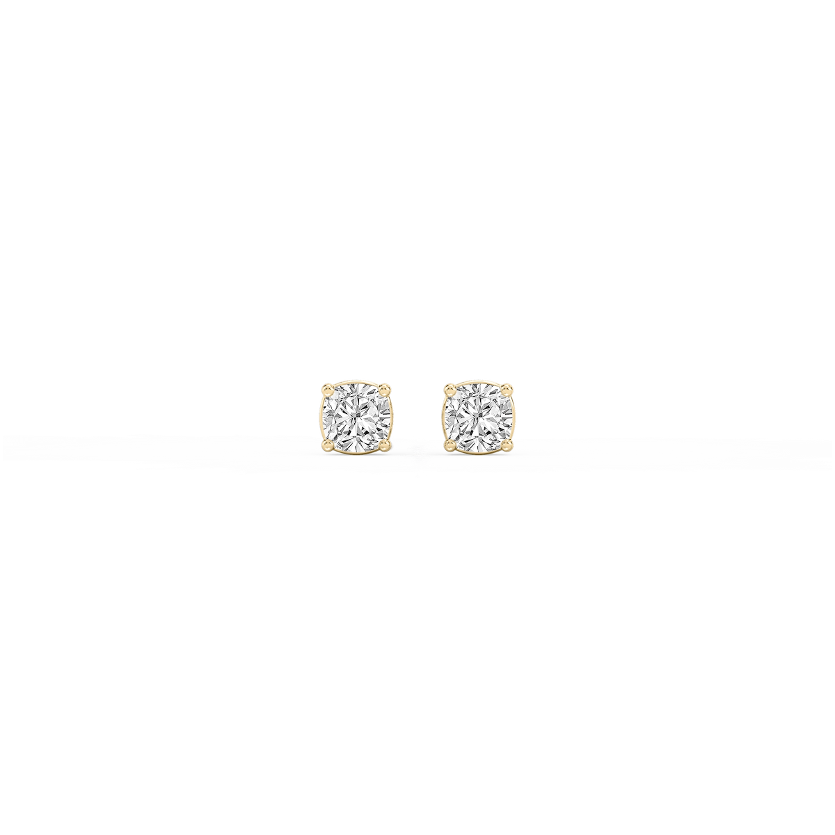 Cushion Lab Grown Diamond Classic Four Prong Stud Earrings