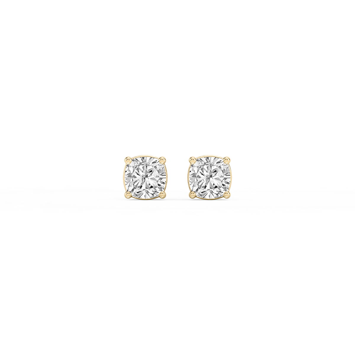 Cushion Lab Grown Diamond Classic Four Prong Stud Earrings