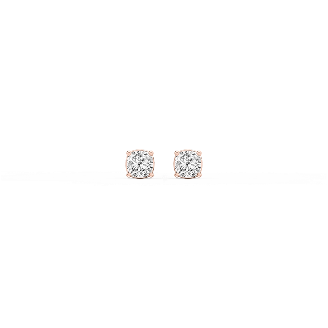 Cushion Lab Grown Diamond Classic Four Prong Stud Earrings