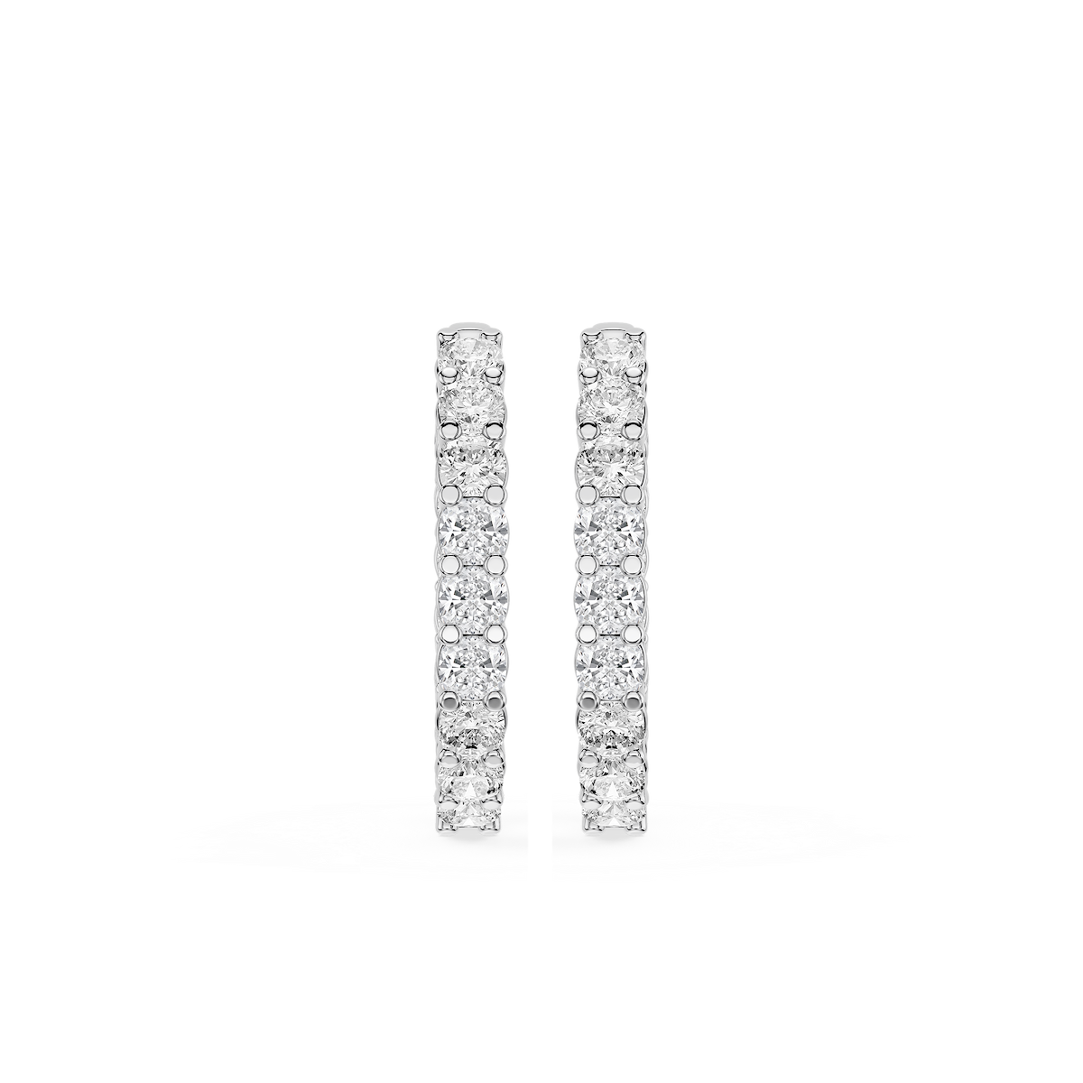 Cushion Lab Grown Diamond Shared Prong Inside Out Hoop Earrings