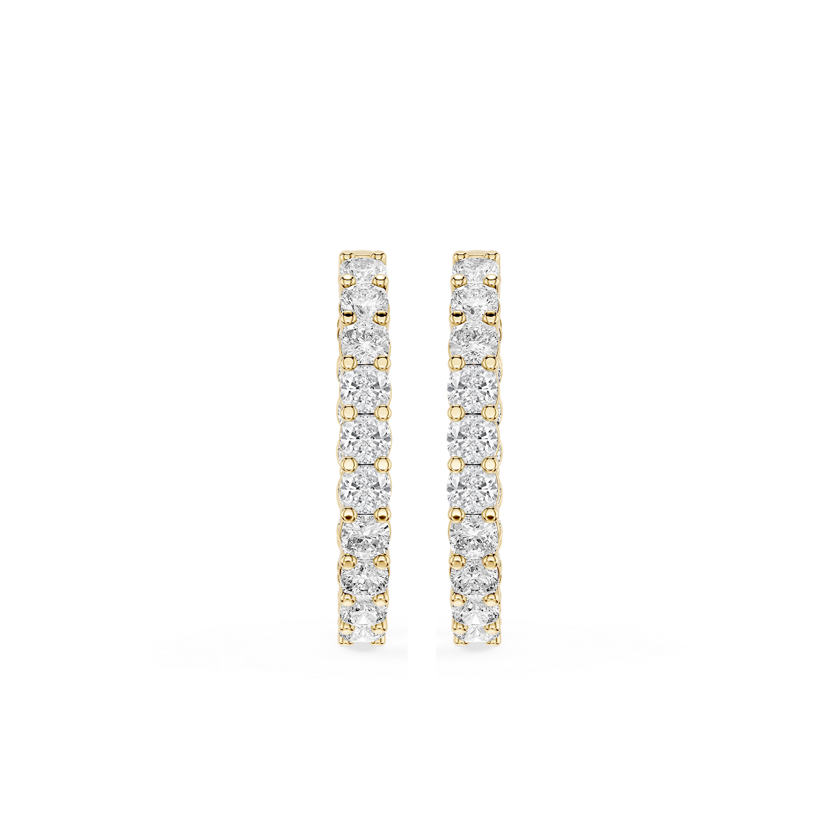 Cushion Lab Grown Diamond Shared Prong Inside Out Hoop Earrings