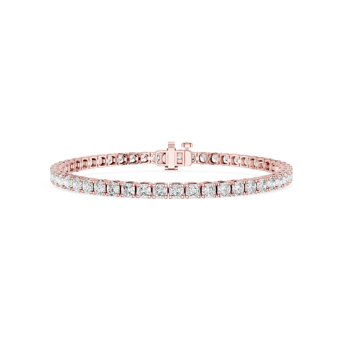 Cushion Lab Grown Diamond Four Prong Tennis Bracelet - 7 Inches