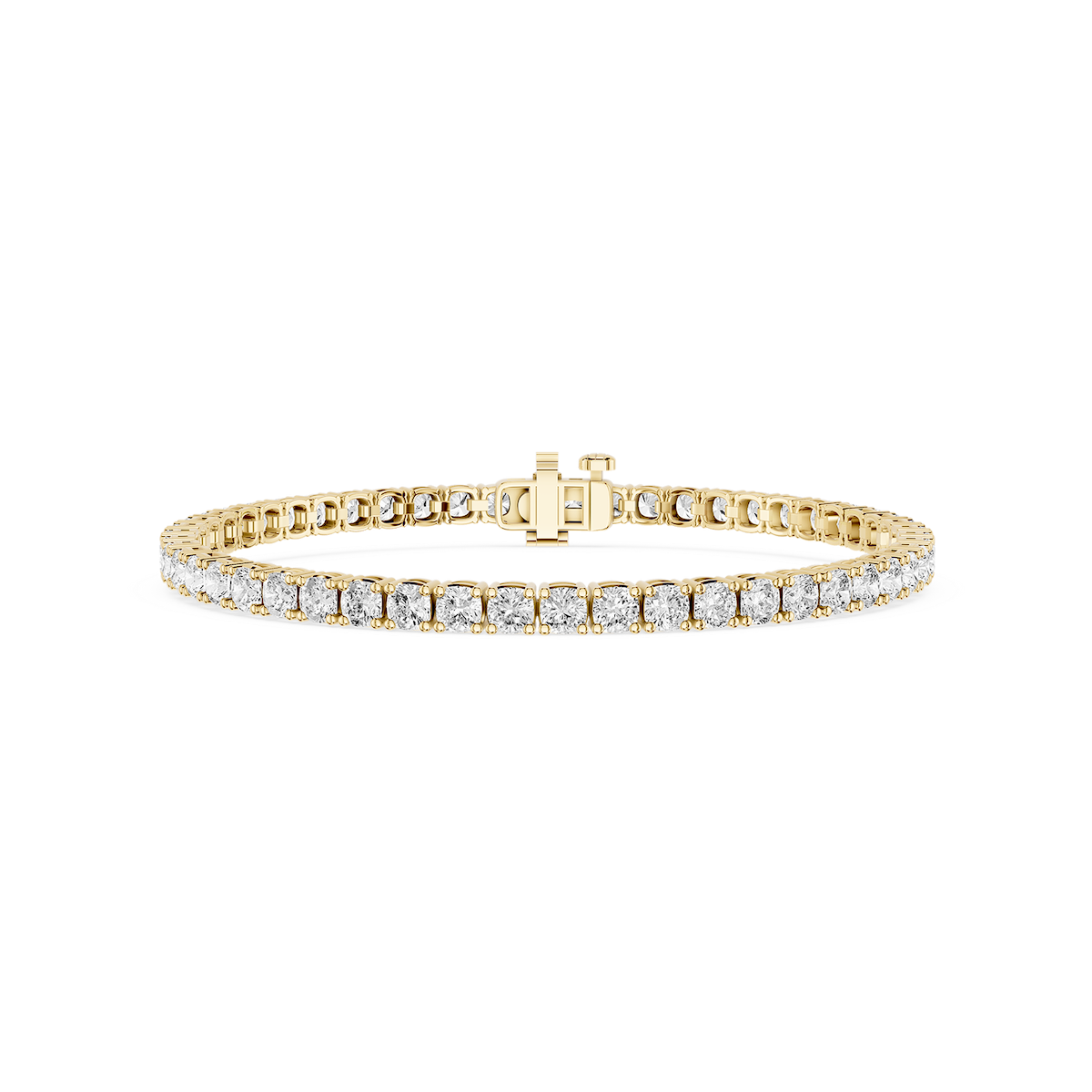 Cushion Lab Grown Diamond Four Prong Tennis Bracelet - 7 Inches