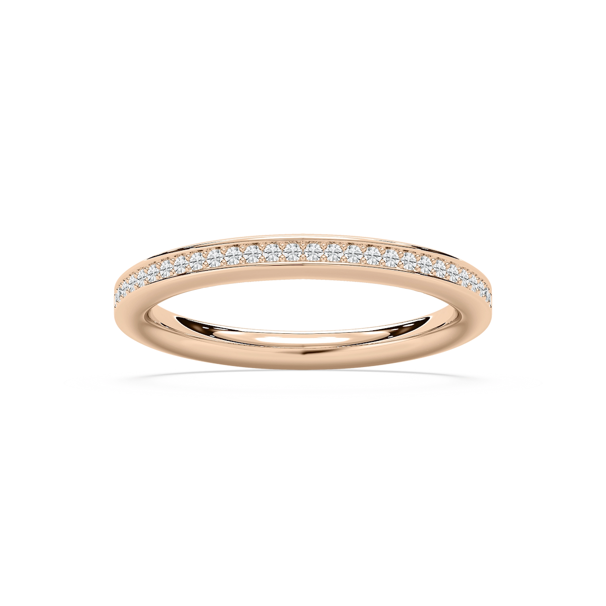Aislinn 1/8 ctw Round Lab Grown Diamond Channel Set Stackable Band