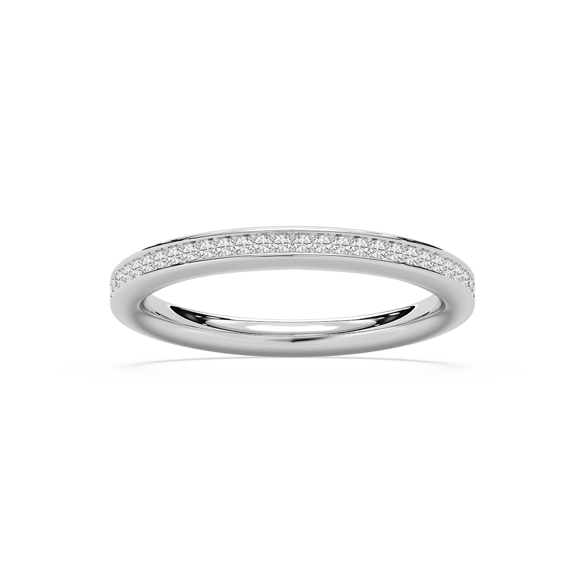 Aislinn 1/8 ctw Round Lab Grown Diamond Channel Set Stackable Band